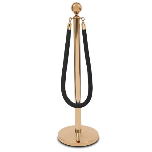 Begrenzungsseil Begrenzungsseil für Hotelzaunpfosten Schwarz Velour Gold