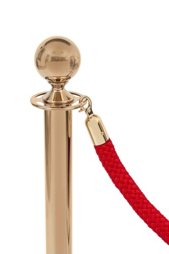 Zaunschnur Grenzseil für Hotelzaunpfähle Rot Geflochten Gold