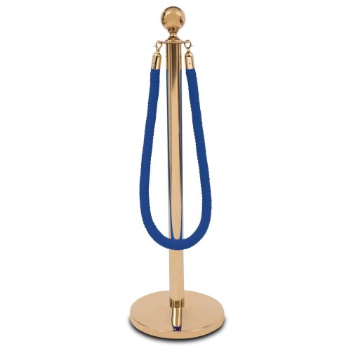 Begrenzungsseil Begrenzungsseil für Hotelzaunpfosten Blau Geflochten Gold