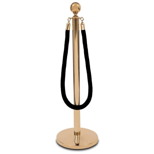 Begrenzungsseil Begrenzungsseil für Hotelzaunpfosten Schwarz Geflochten Gold