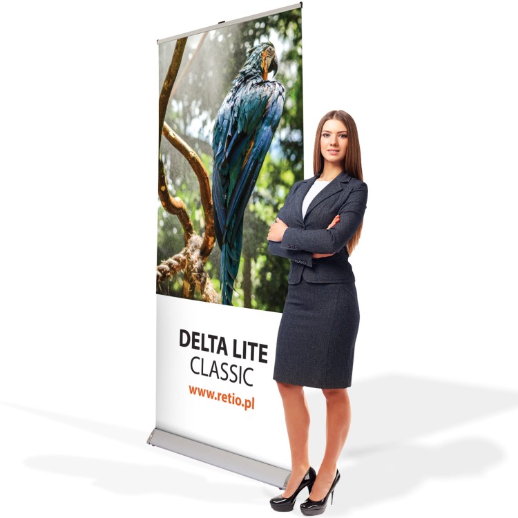 Rollup Delta Lite Classic 100 x 200 cm stojak reklamowy rozwijany z wydrukiem