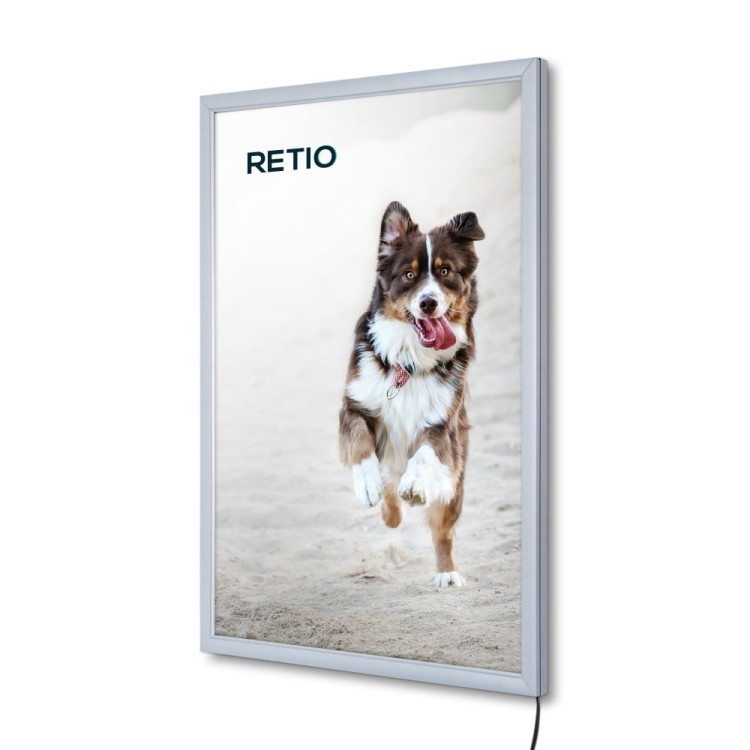 Ramka LED podświetlana PLED Economy A2 (42,0 x 59,4 cm) rama na plakat zdjęcia obraz zatrzaskowa OWZ podświetlana rama plakatowa wysokiej jakości