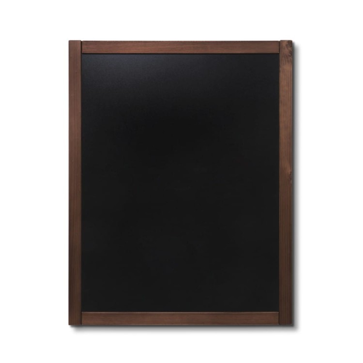 Tablica kredowa NATURA Classic Ciemno brązowa 70 x 90 cm drewniana tabliczka kredowa z czarną powierzchnią do pisania markerami kredowymi