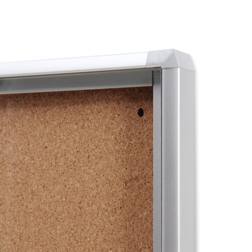 Detal - Gablota korkowa XSC 1xA4 22x31 cm zamykana na kluczyk do użytku wewnętrznego gablota wewnętrzna gablota ogłoszeniowa gablota informacyjna tablica ogłoszeń tablica informacyjna
