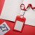 Identyfikator ze smyczą - przykład z wykorzystaniem czerwonej ramki - Kolorowy identyfikator na smyczy Szary 85 x 54 mm ID holder na identyfikator tabliczka plakietka imienna zawieszka etui silikonowe na identyfikator 8,5 x 5,5 cm