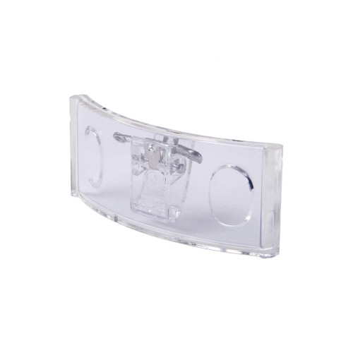 Identyfikator z agrafką 80 x 32 mm zaokrąglony ID holder na identyfikator tabliczka plakietka imienna 8,5 x 3,2 cm