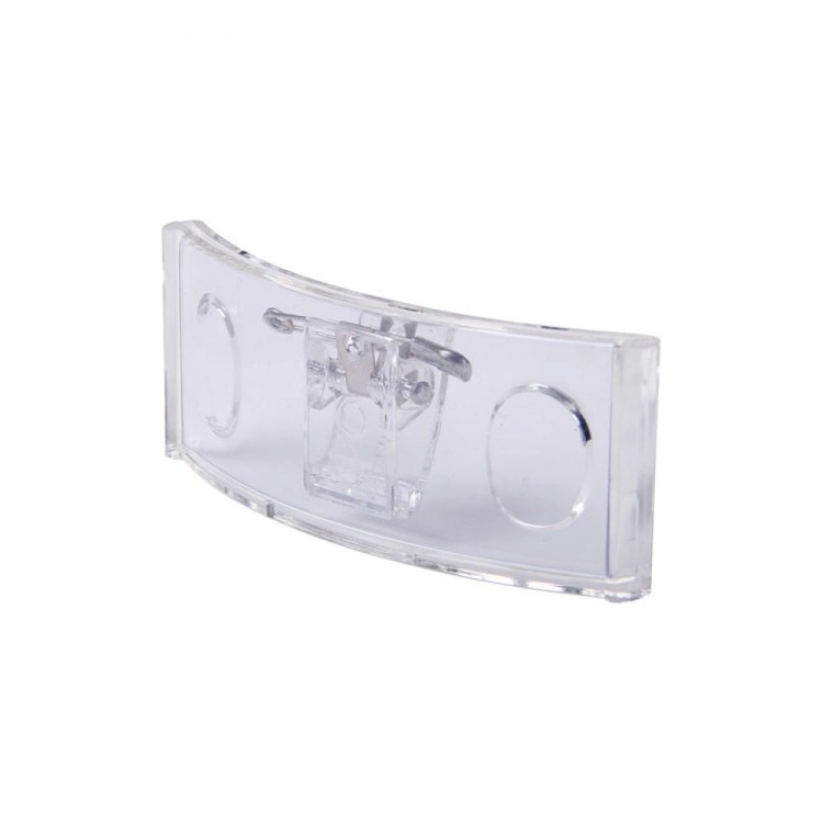 Identyfikator z agrafką 80 x 32 mm zaokrąglony ID holder na identyfikator tabliczka plakietka imienna 8,5 x 3,2 cm
