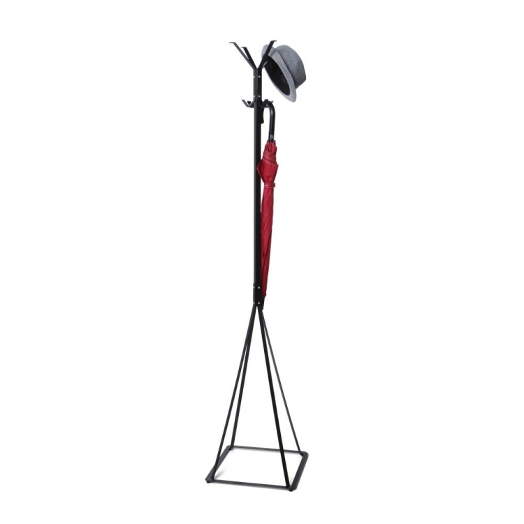 Zastosowanie, przykład na wieszaku czarnym - Wieszak stojący CLASSIC 188 cm Biały wolnostojący wieszak na ubrania wieszak biurowy wieszak do postawienia na podłodze