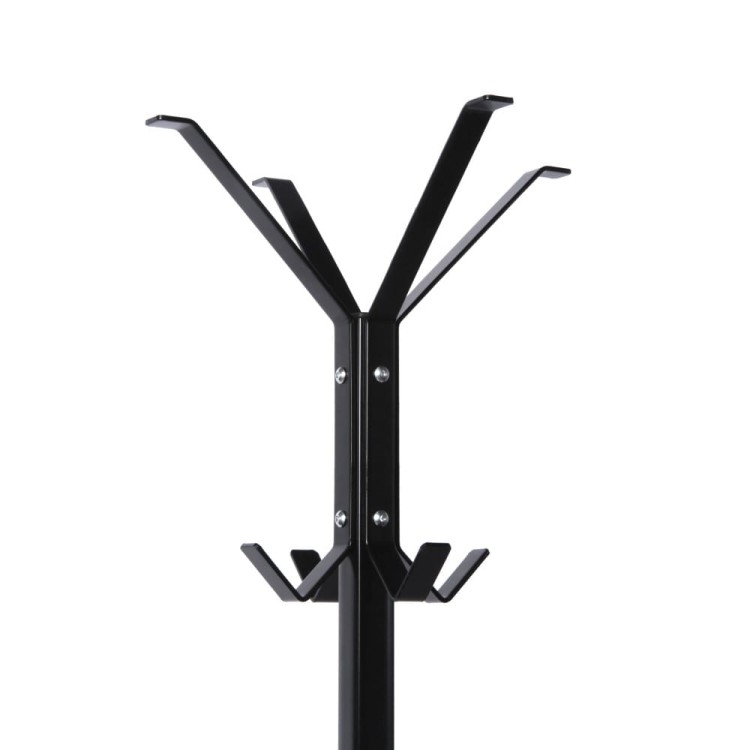 Detal, przykład na wieszaku czarnym - Wieszak stojący CLASSIC 188 cm Biały wolnostojący wieszak na ubrania wieszak biurowy wieszak do postawienia na podłodze
