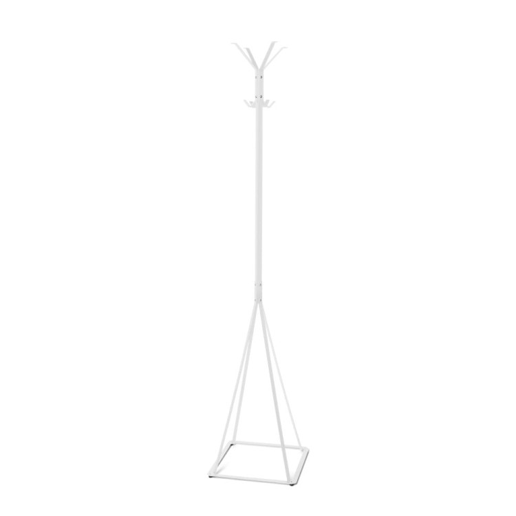 Wieszak stojący CLASSIC 188 cm Biały wolnostojący wieszak na ubrania wieszak biurowy wieszak do postawienia na podłodze