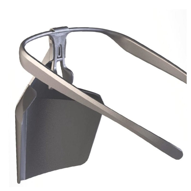 Przyłbica ochronna na twarz z zausznikami i miejscem na okulary Czarna plastikowa osłona na nos i usta osłona na twarz