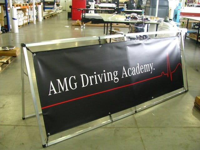 2500mm Monsoon banner frame with double-sided printing
