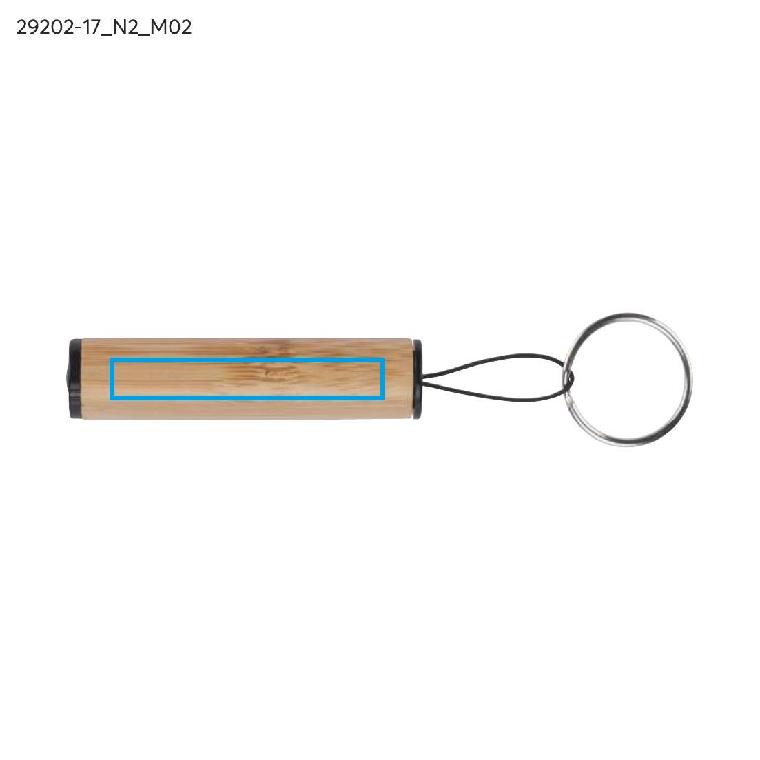 Schlüsselanhänger-Taschenlampe DULO beige (natur) mit Logo
