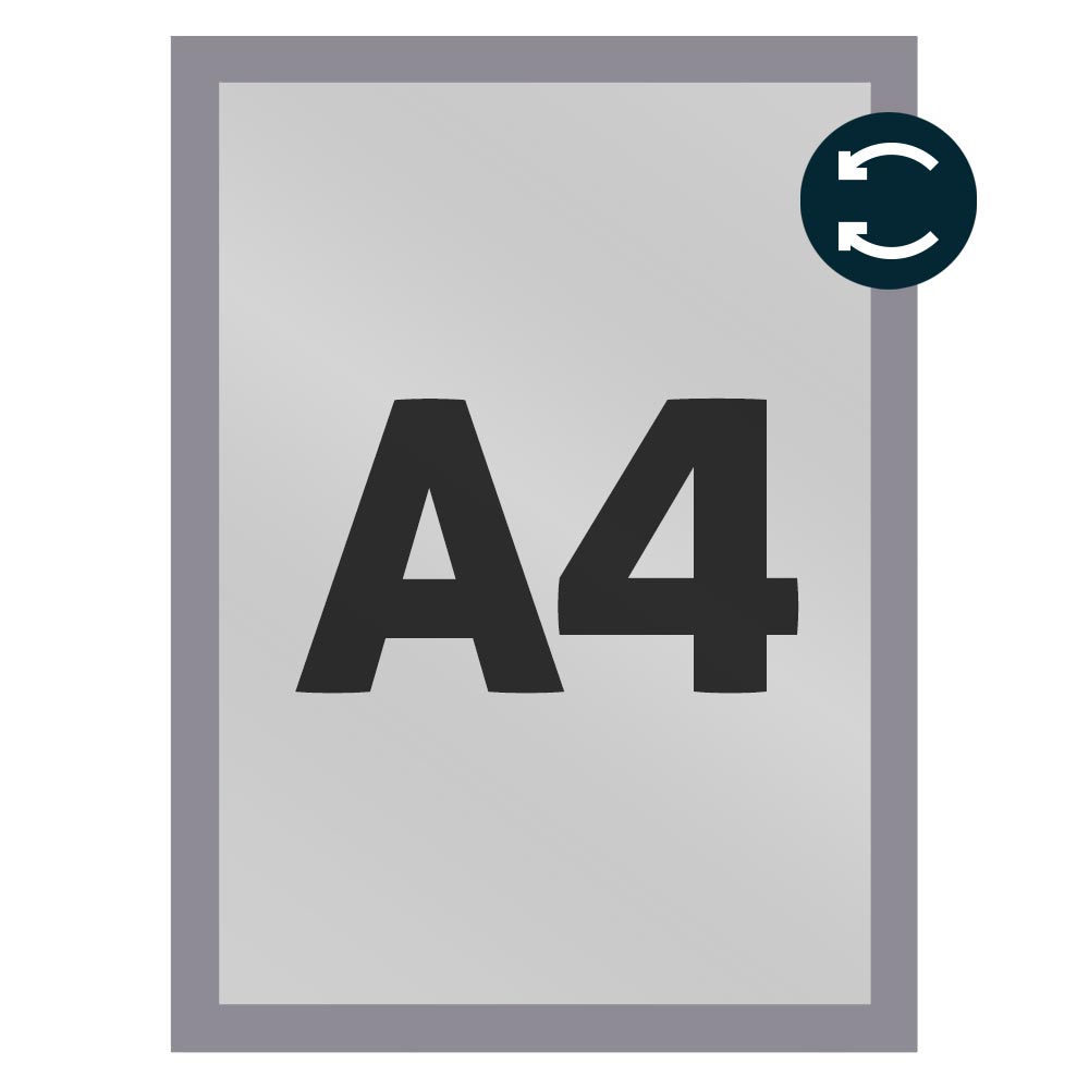 Ramka magnetyczna A4 dwustronna srebrna ramka informacyjna magnetyczna ramka informacyjna reklamowa na plakat