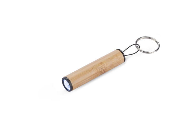 Schlüsselanhänger-Taschenlampe DULO beige (natur) mit Logo