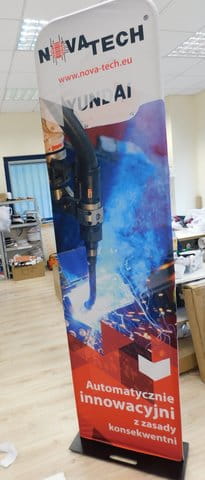 Monolith fabric stand 0,6 x 2,3 m with a single-sided printout