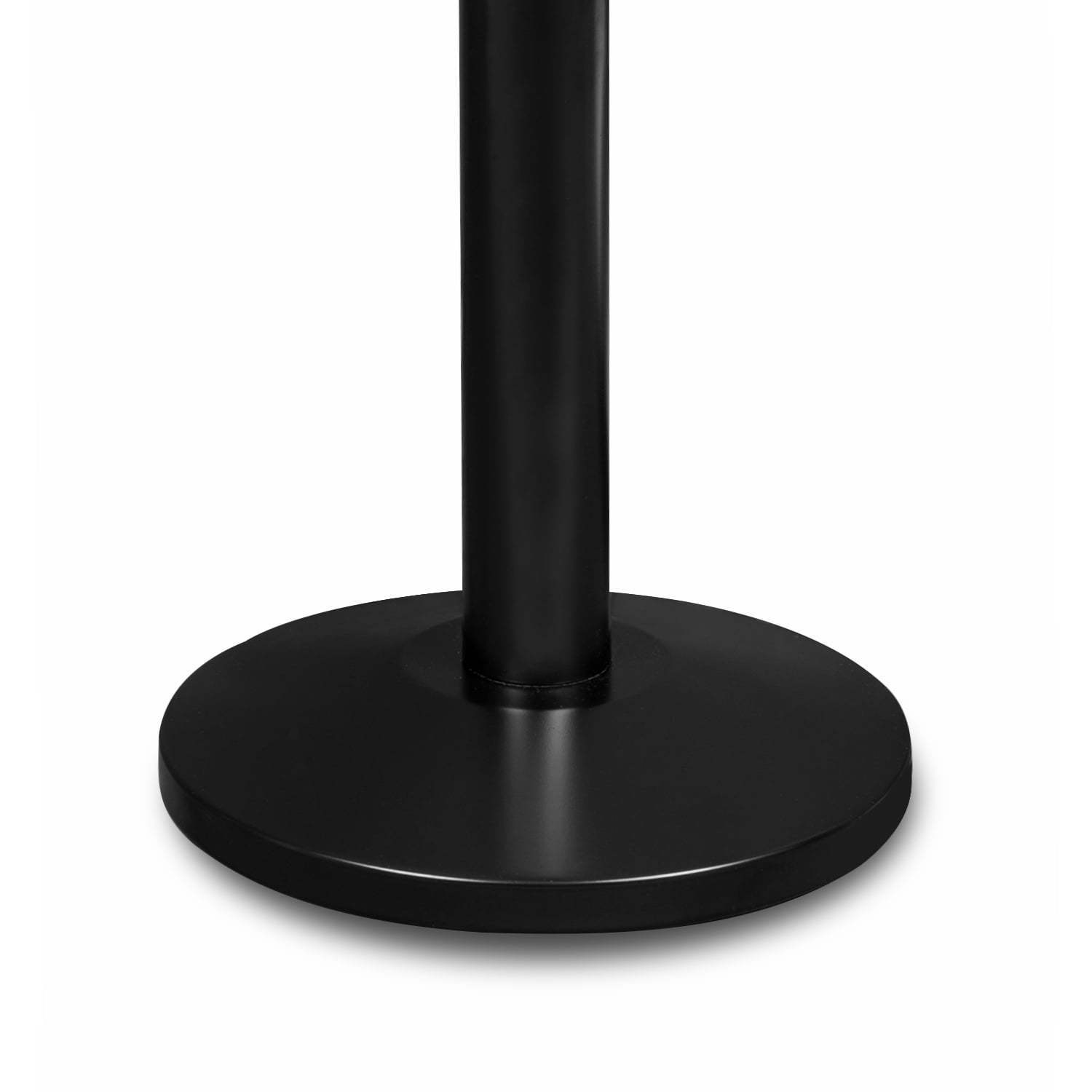 P-EXTBE Barrier Post With Rolled Tape 235 cm - Black - Barrier Post With Rolled Tape for Hotel, Restaurant and VIP Area