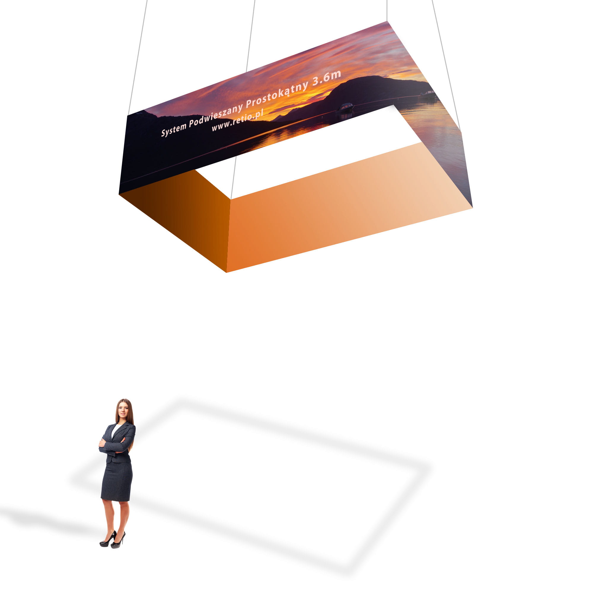 Rectangular Fabric Hanging Banner