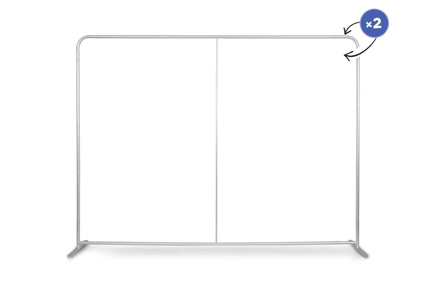 Straight Fabric Banner Stand Standard Frame 2,5 m