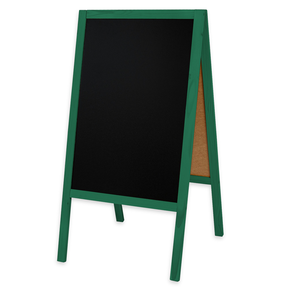 Dwustronny drewniany potykacz kredowy (61 x 118 cm)