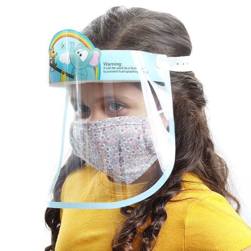 Kids Face Protective Visor Panda Pattern Clear Plastic Nose nd Mouth Face Shield For Kids