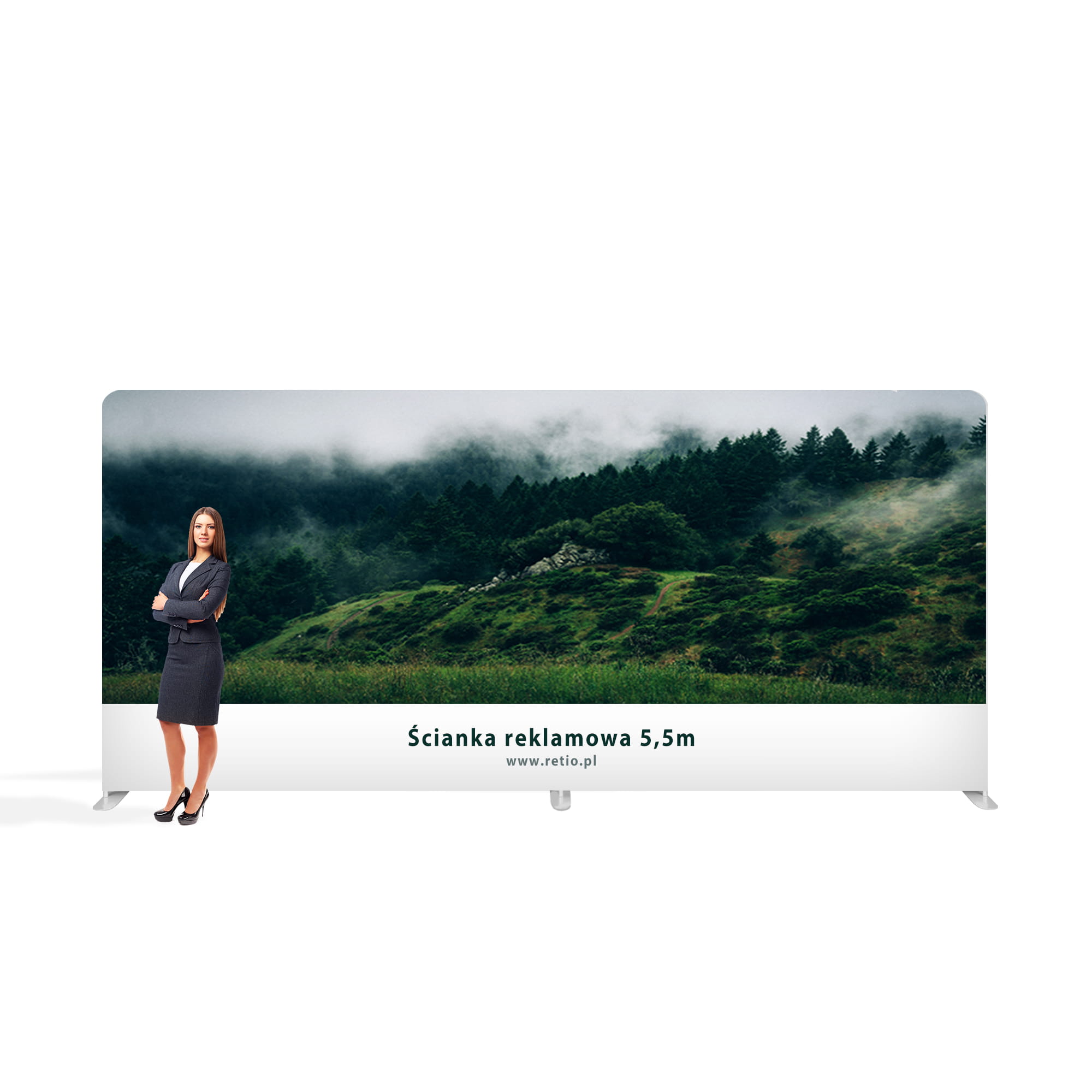 Straight Fabric Banner Stand - 550 x 240 cm