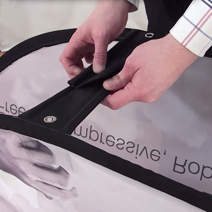 Stowaway fabric stand