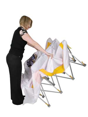 Straight Hop-Up Stand 1,5 x 2,3 m with a single-sided printout