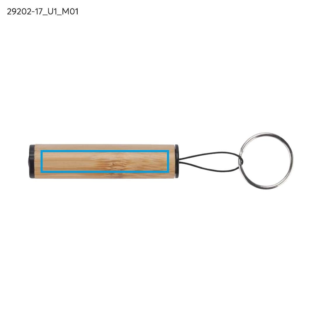 Schlüsselanhänger-Taschenlampe DULO beige (natur) mit Logo