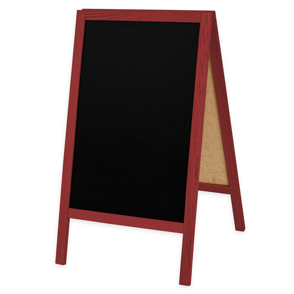 Dwustronny drewniany potykacz kredowy (51 x 90 cm)