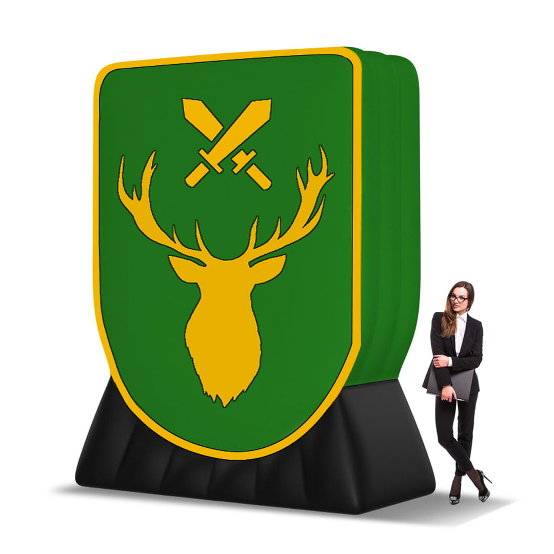 Dmuchany Herb, godło, logotyp reklamowy pneumatyczny z nadrukiem indywidualnym