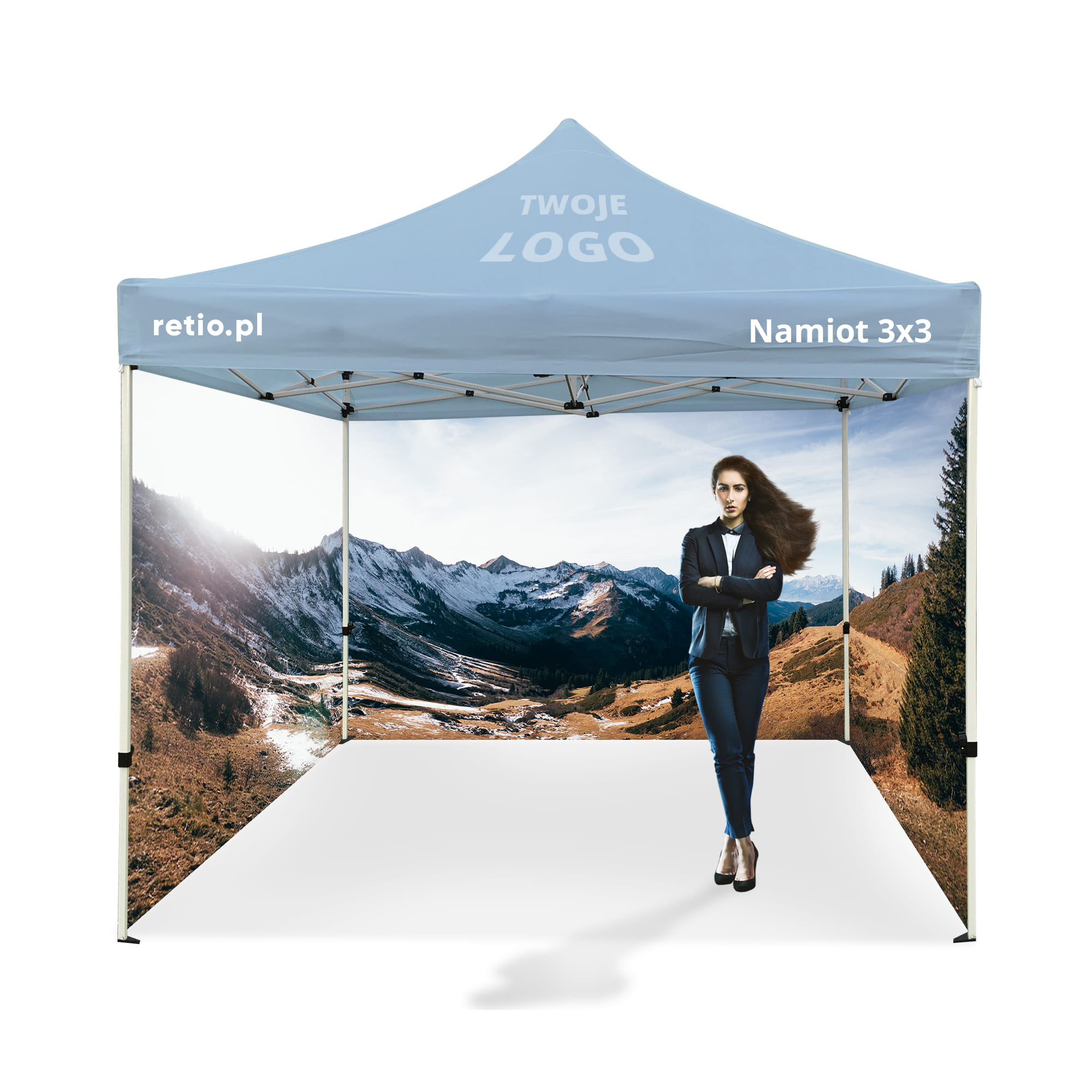 Advertising Tent 3x3m with Individual Print