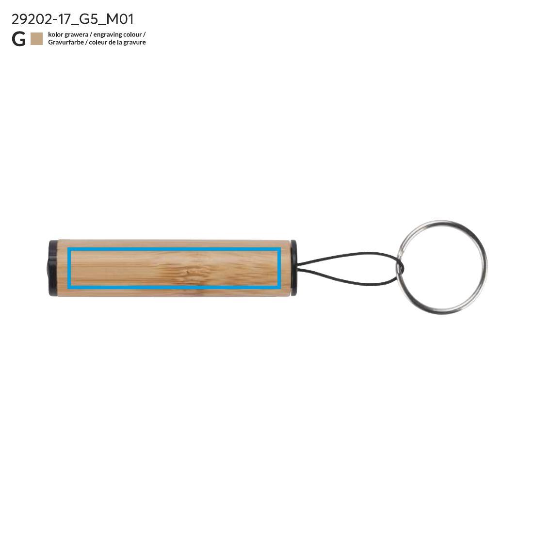Schlüsselanhänger-Taschenlampe DULO beige (natur) mit Logo