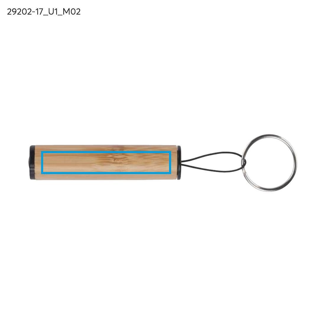 Schlüsselanhänger-Taschenlampe DULO beige (natur) mit Logo