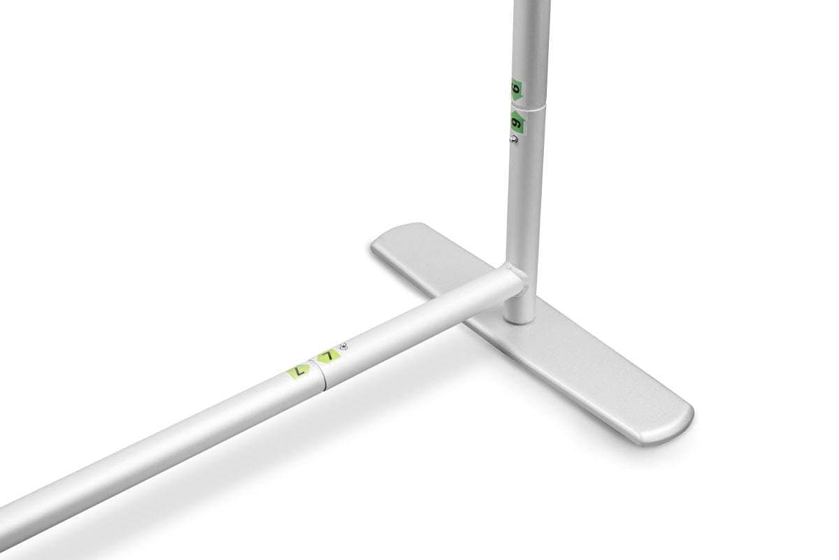 Straight Fabric Banner Stand Standard Frame - stabilizing feet
