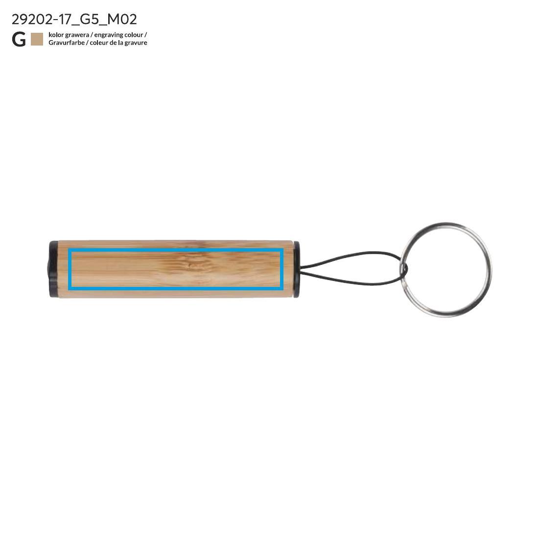 Schlüsselanhänger-Taschenlampe DULO beige (natur) mit Logo