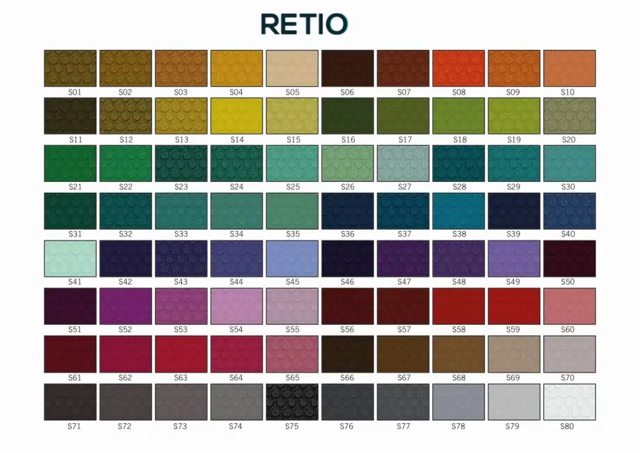 Gummifußmatte - verfügbare Druckfarben